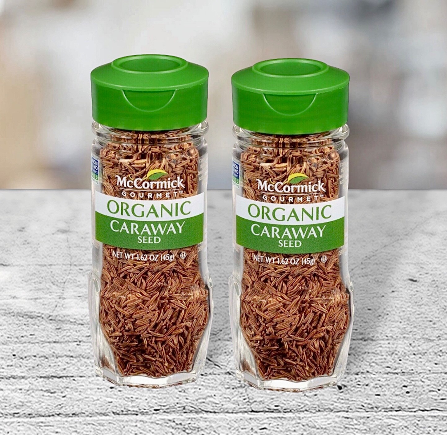 2 McCormick Gourmet Organic Caraway Seed ~Non-GMO 1.62.oz Each