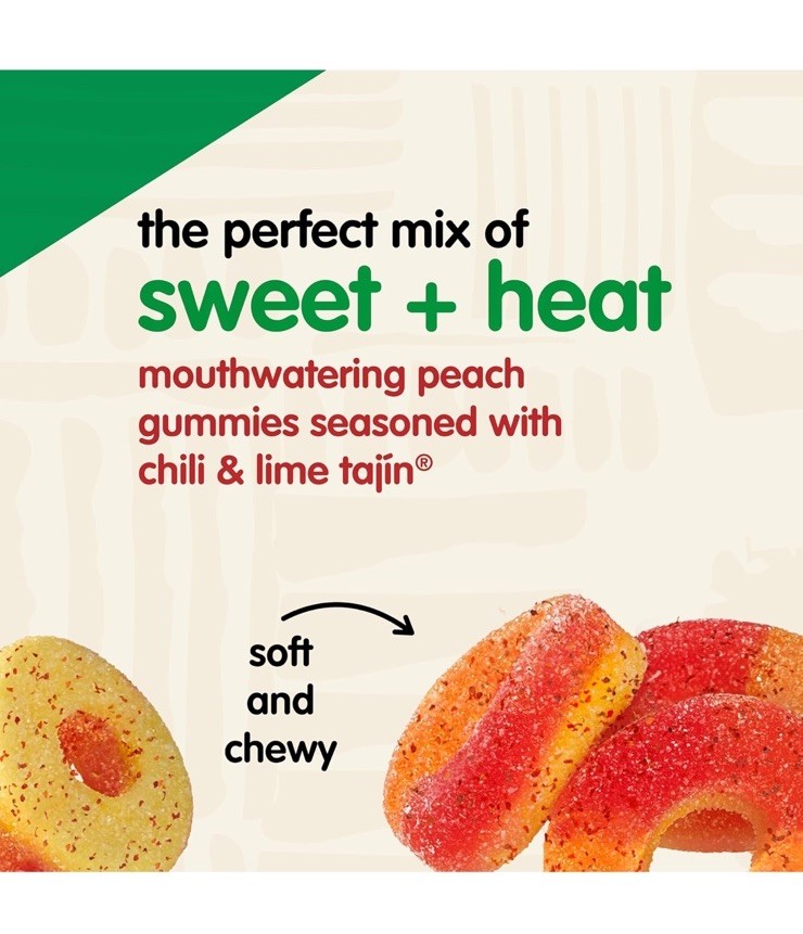 2 Pack- Snak Club Tajin 🌶️Chili & 🍋‍🟩Lime 🍑 Peach Rings 11 oz /BB: 07/26