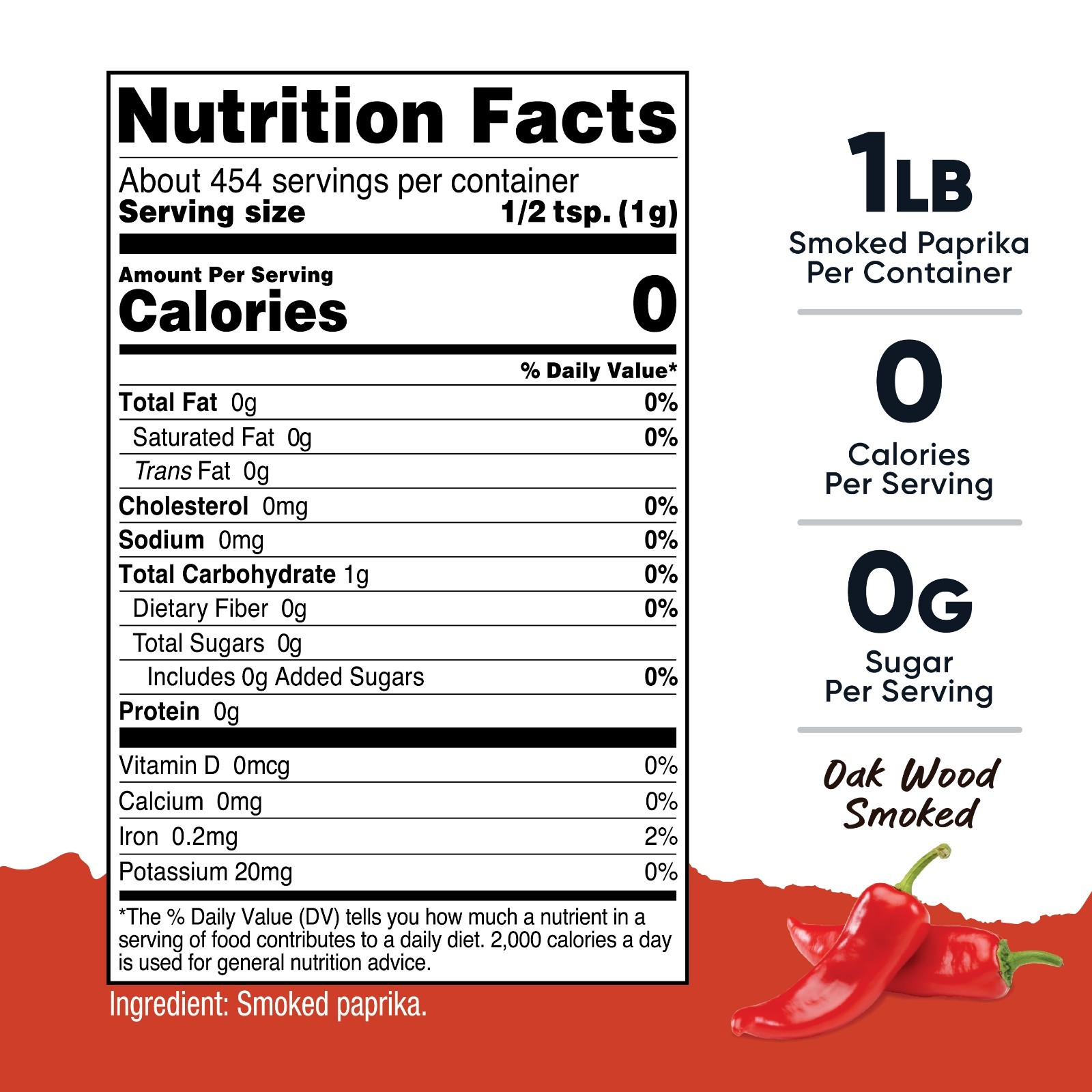 Nutricost Pantry Smoked Paprika (1 LB) – Bulk Smoked Paprika, Vegan, Gluten-Free