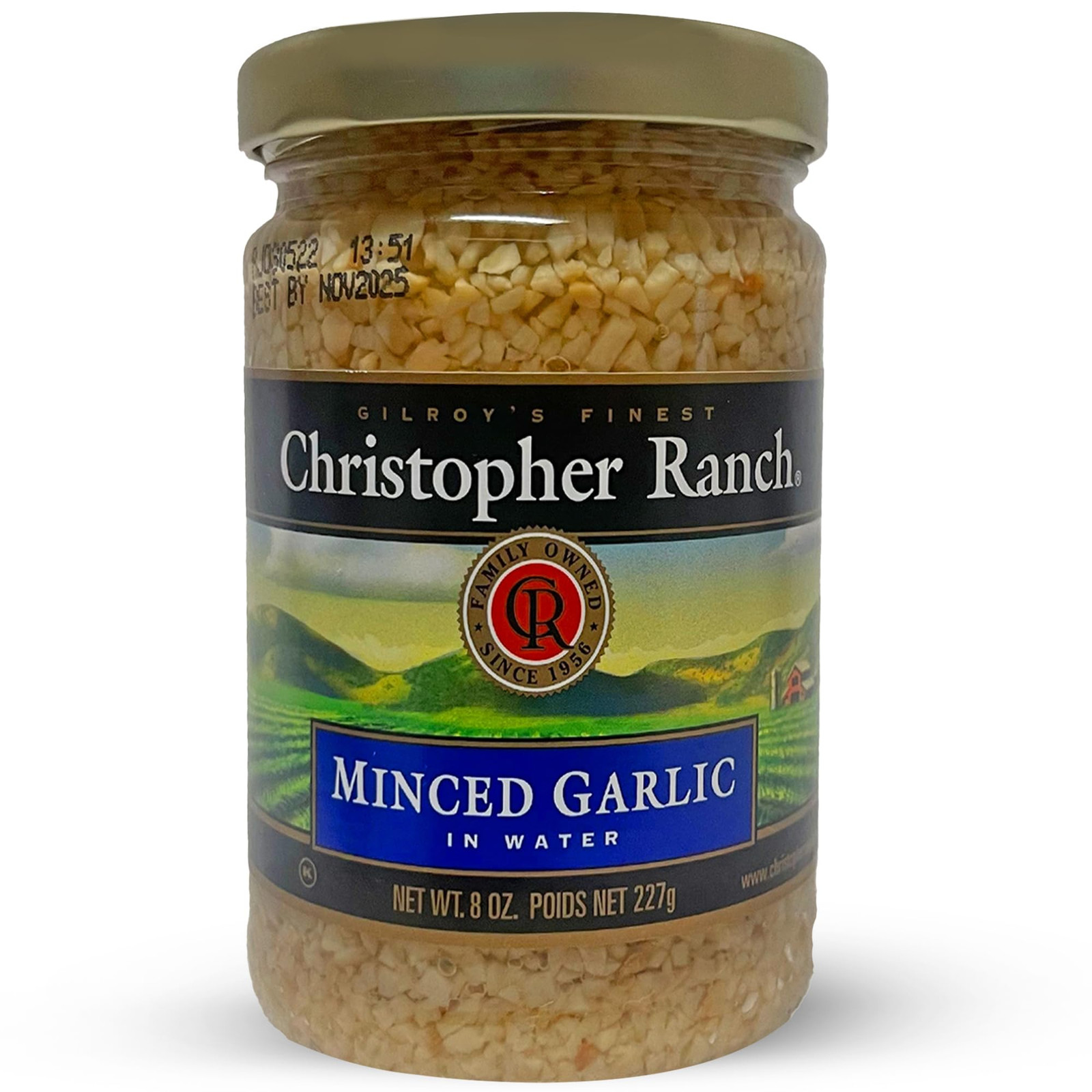 Christopher Ranch 8 Oz Minced Garlic in Water Vegan Gluten Free Flavorful Coo…
