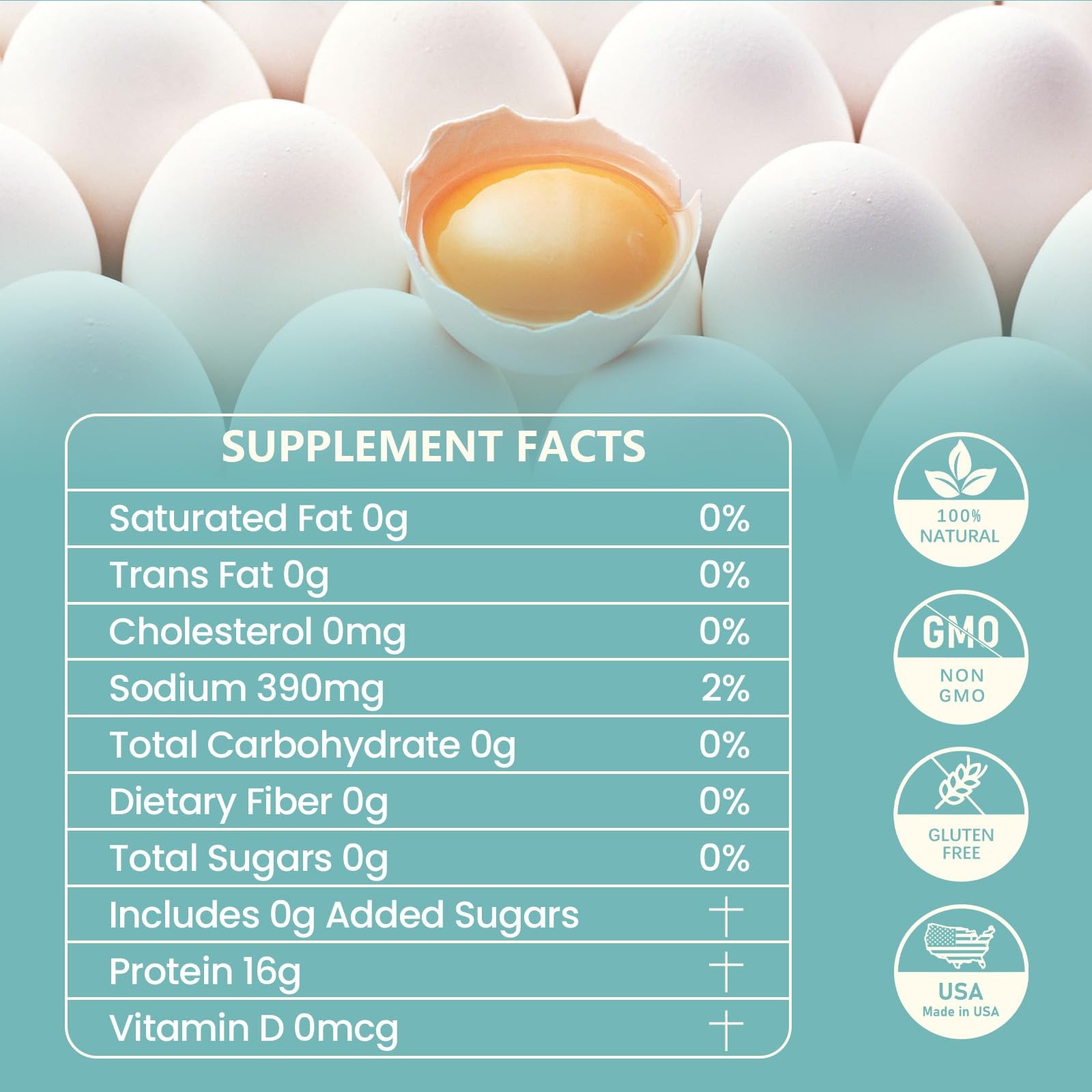 inGreens 10 Oz Dried Egg White Protein Powder, Gluten-Free & Non-GMO &…
