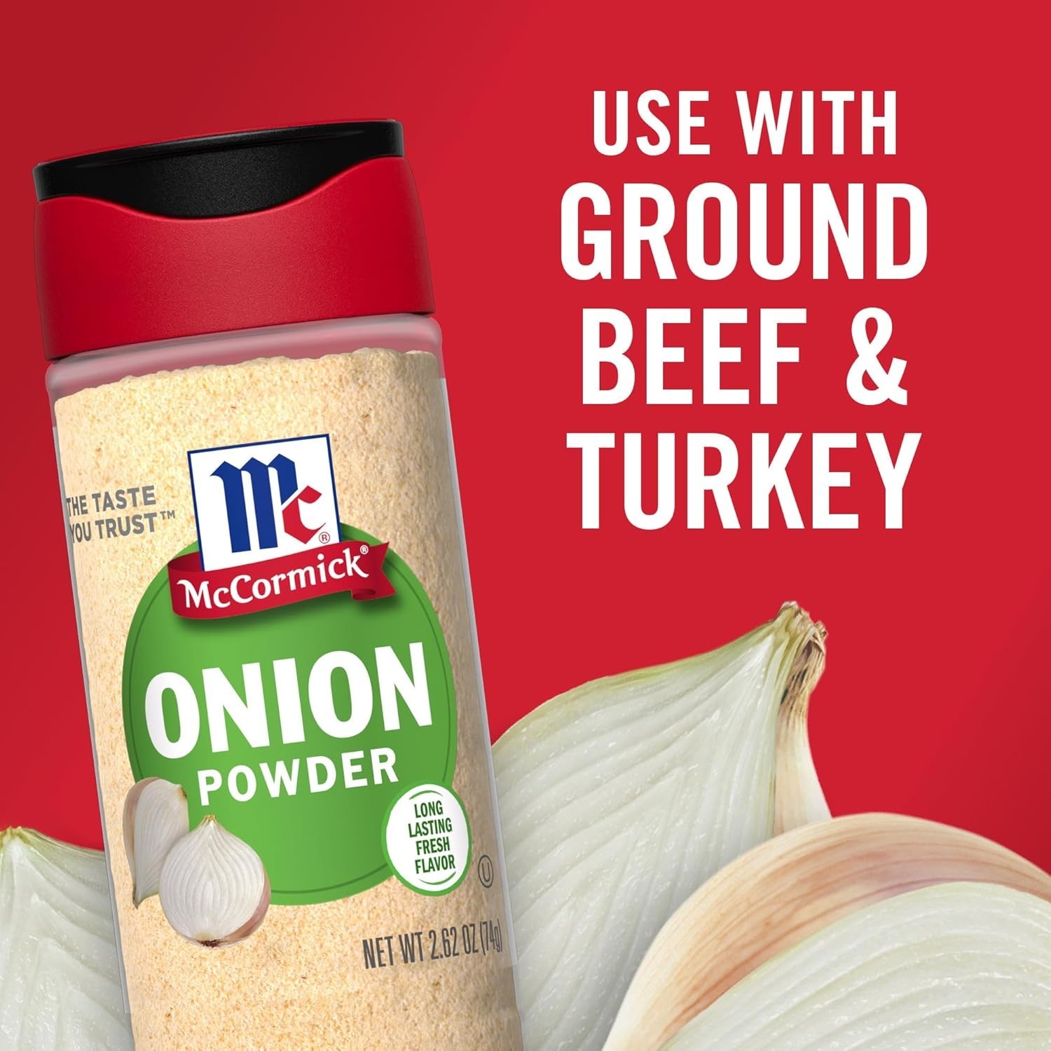 McCormick Onion Powder, Non GMO, Made with Fresh, Whole, Onions, For Bringing Co
