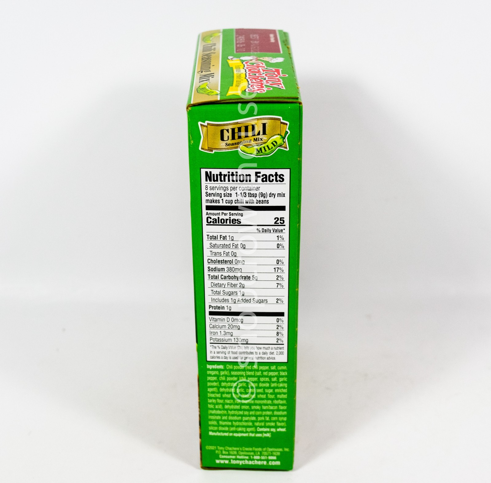 3 Tony Chachere’s CHILI Seasoning Mix MILD 2.5oz box 08/2026