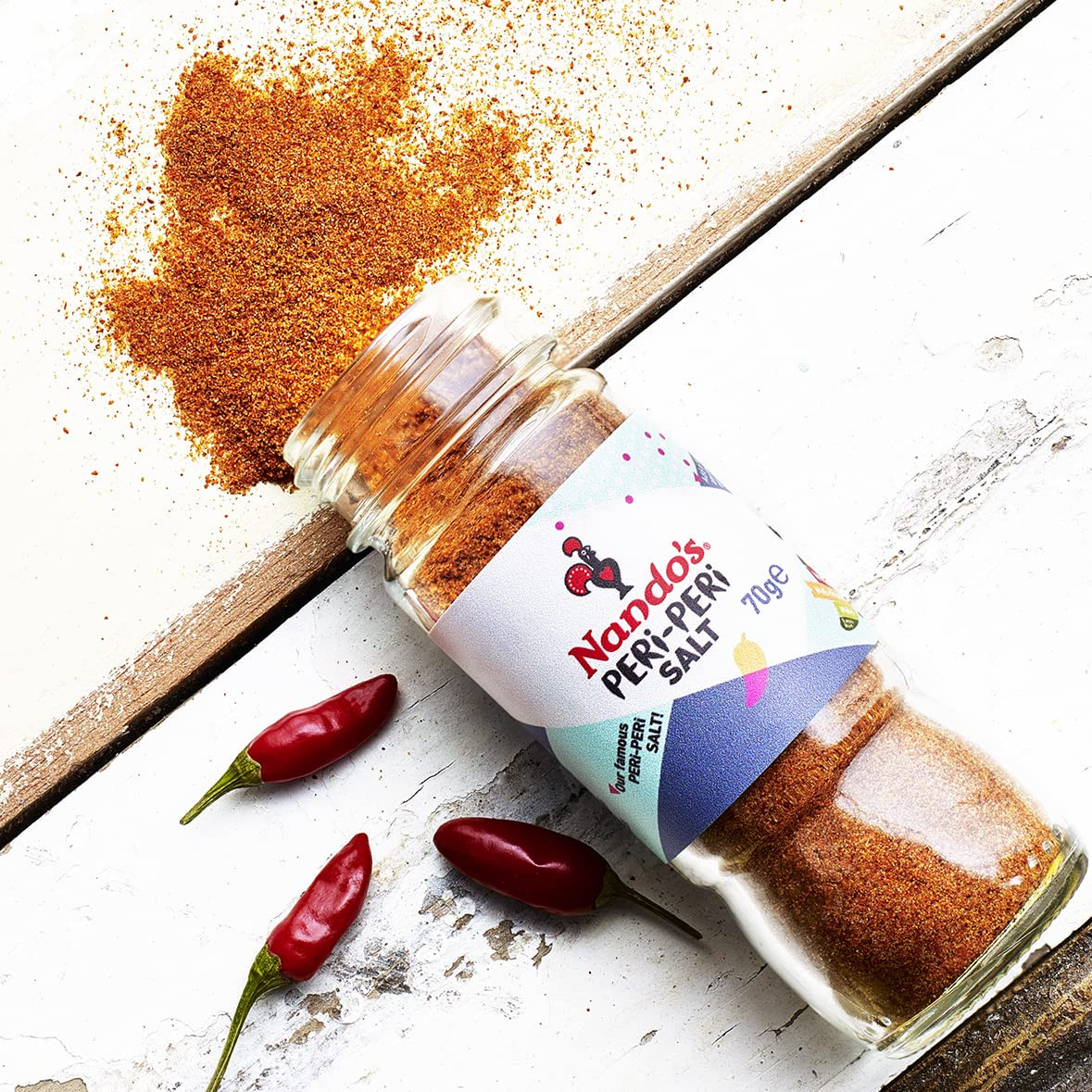Nando’s PERi PERi Salt 2.45 Ounce Medium Heat Seasoning for Chips Meats Veggies