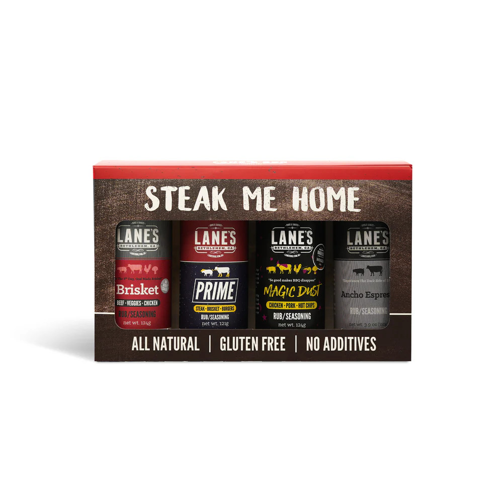 Lanes Steak Me Home – 4 Rub Gift Set BBQ Seasonings Pack