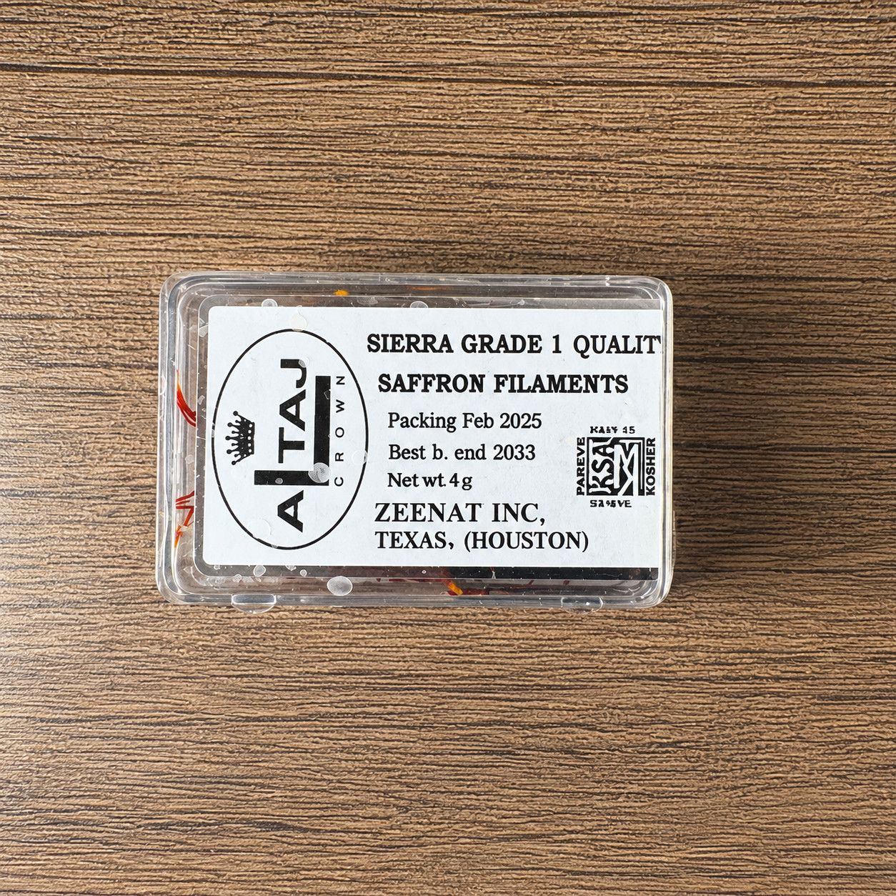 ALTAJ Crown Premium Saffron Filaments – Sierra Grade 1 Quality