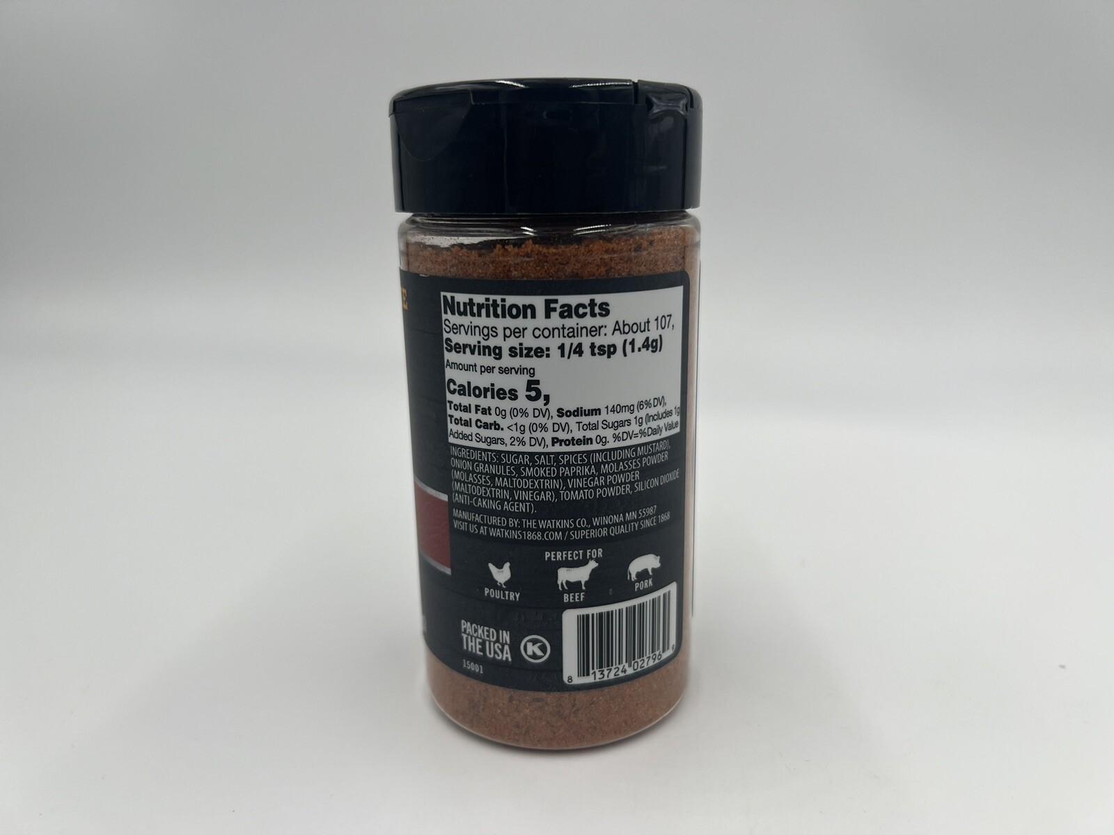 5.3 oz Yellowstone Cowboy BBQ Seasoning Rub Watkins Co