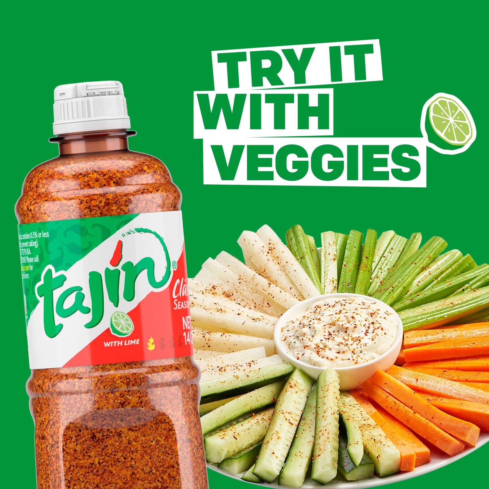 2-Pack Tajín Clásico Chile Lime Seasoning Gluten Free 14 oz