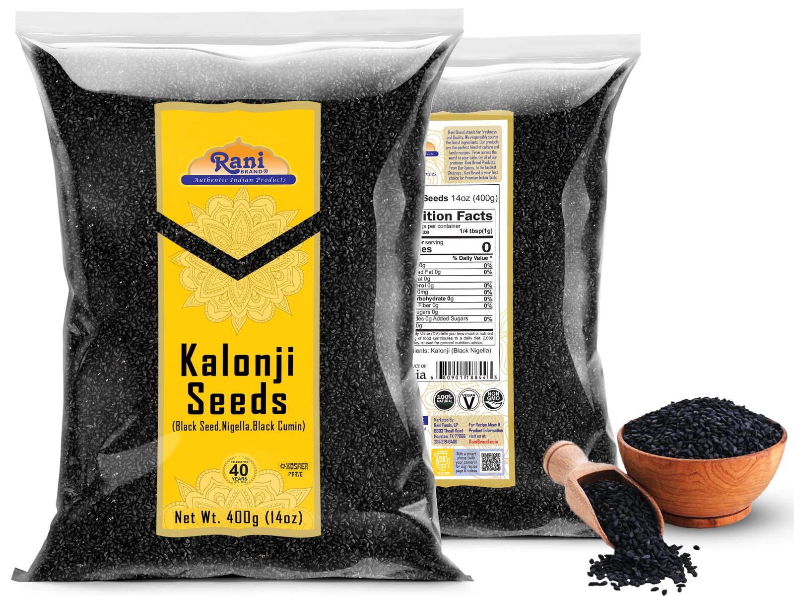 Rani Kalonji (Black Seed, Nigella Sativa, Black Cumin) Seeds 14oz (400g)