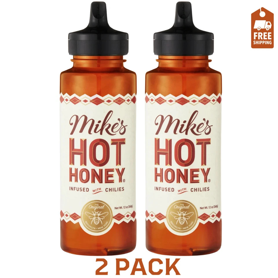Mike’s @ Mike’s HOT HONEY @Honey & Chili Peppers @ 2x 340g/12oz (Pack Of 2)