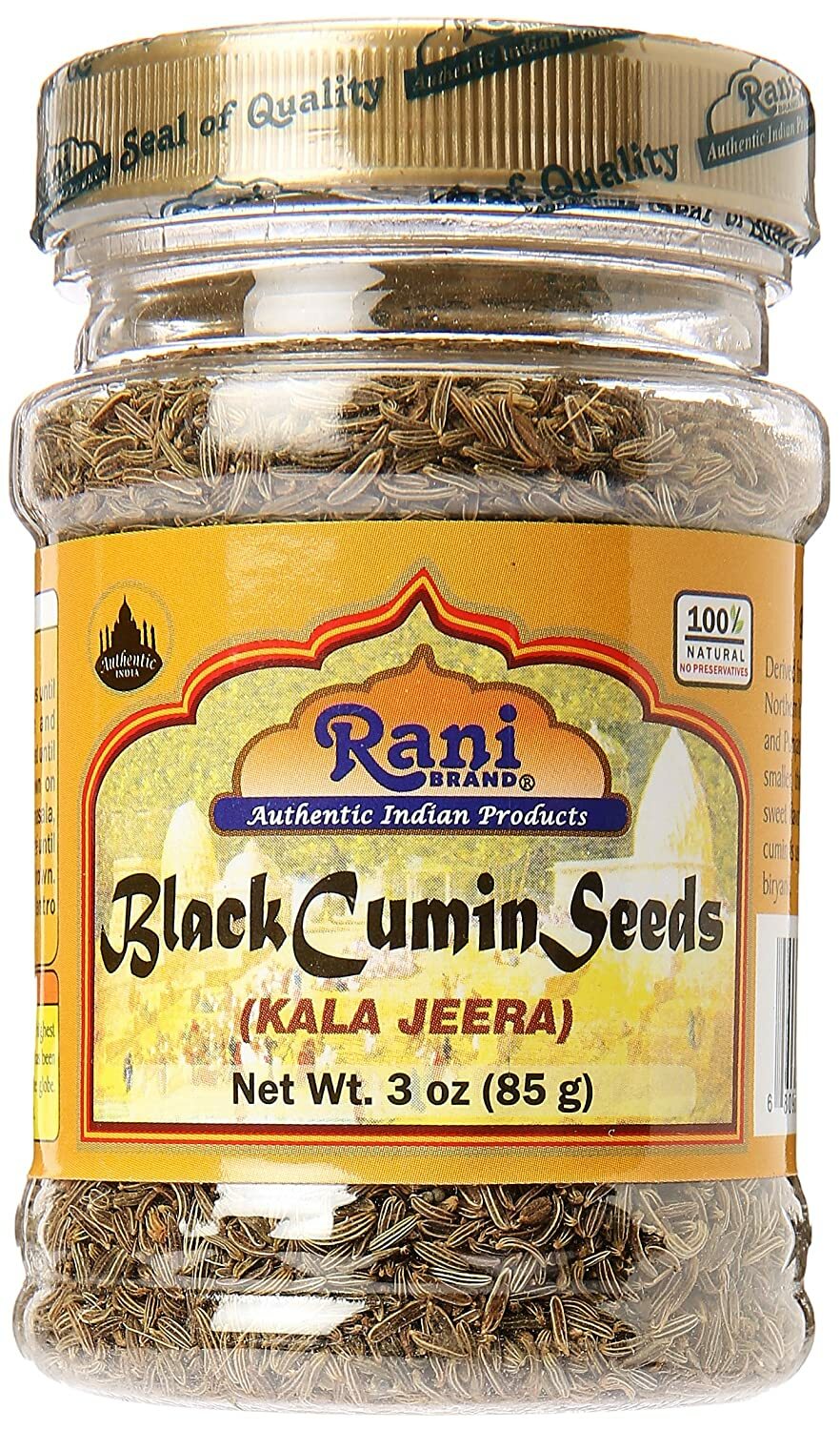 Rani Black Cumin Seeds (Kala Jeera / Bunium bulbocastanum) 3oz (85g)