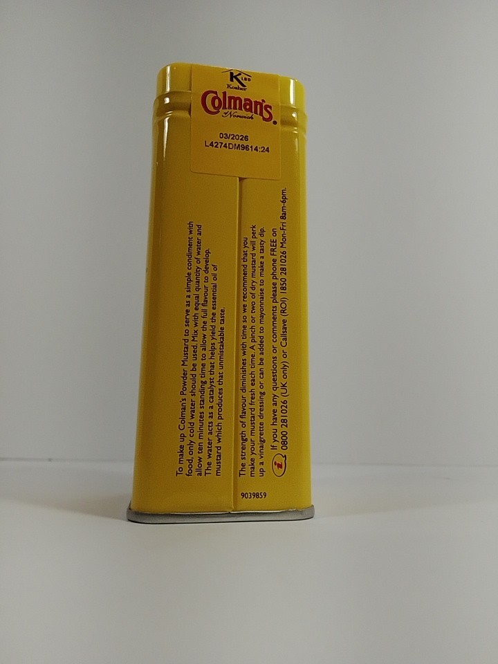 DRY MUSTARD POWDER, (PACK OF 1) COLMAN’S 4 OUNCE 4 OZ