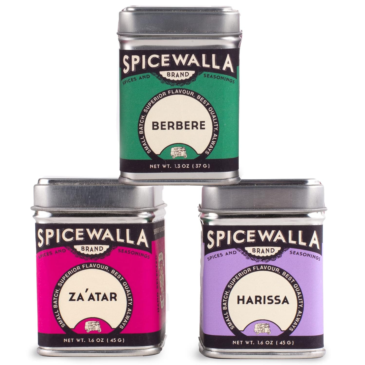 Spicewalla Middle Eastern Spices Set | Harissa Spice, Zaatar or Zahtar, Berbere,