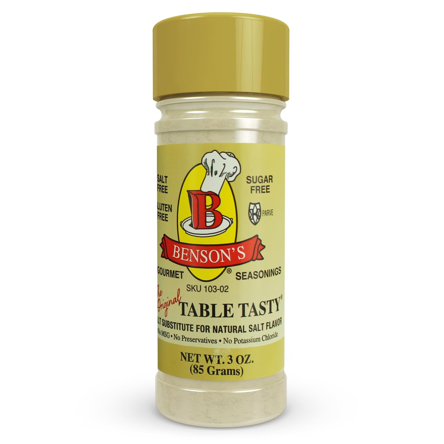 Benson’s – Table Tasty Salt Substitute, Salt-Free Gourmet Popcorn Seasoning, No