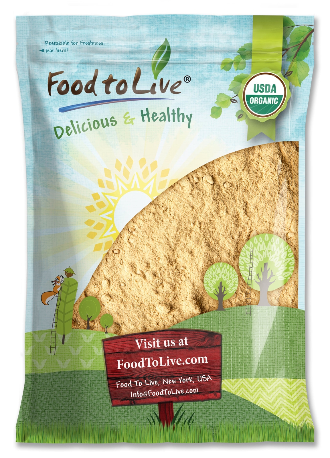 Organic Gelatinized Maca Powder – Non-GMO, Kosher, Raw, Vegan – by Food To Live