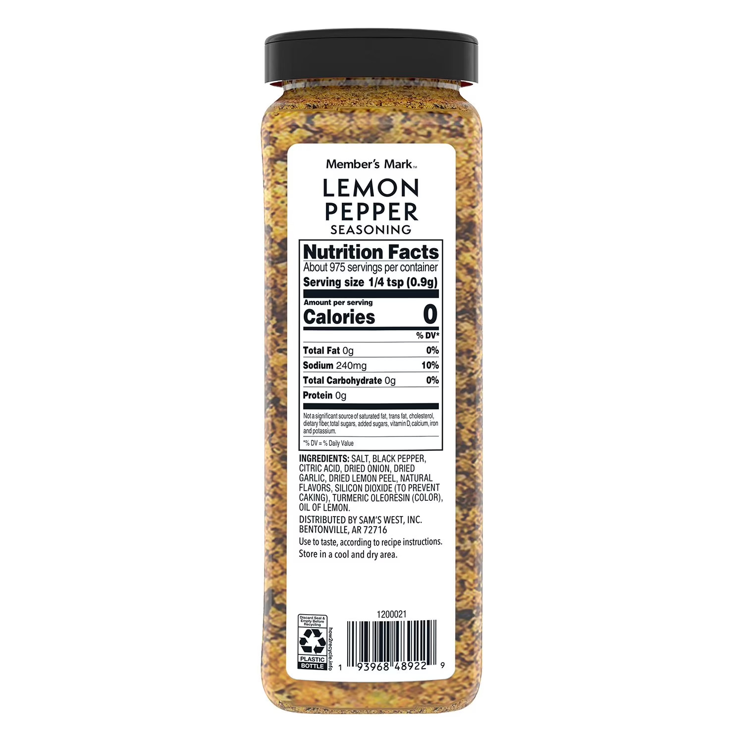 Member’s Mark Lemon Pepper Seasoning 31 Oz Spice Blend Savory Flavor