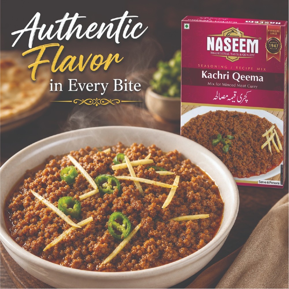 Pack of 12 Naseem Kachri Qeema Recipe Masala 50g Mince Curry Spice Blend