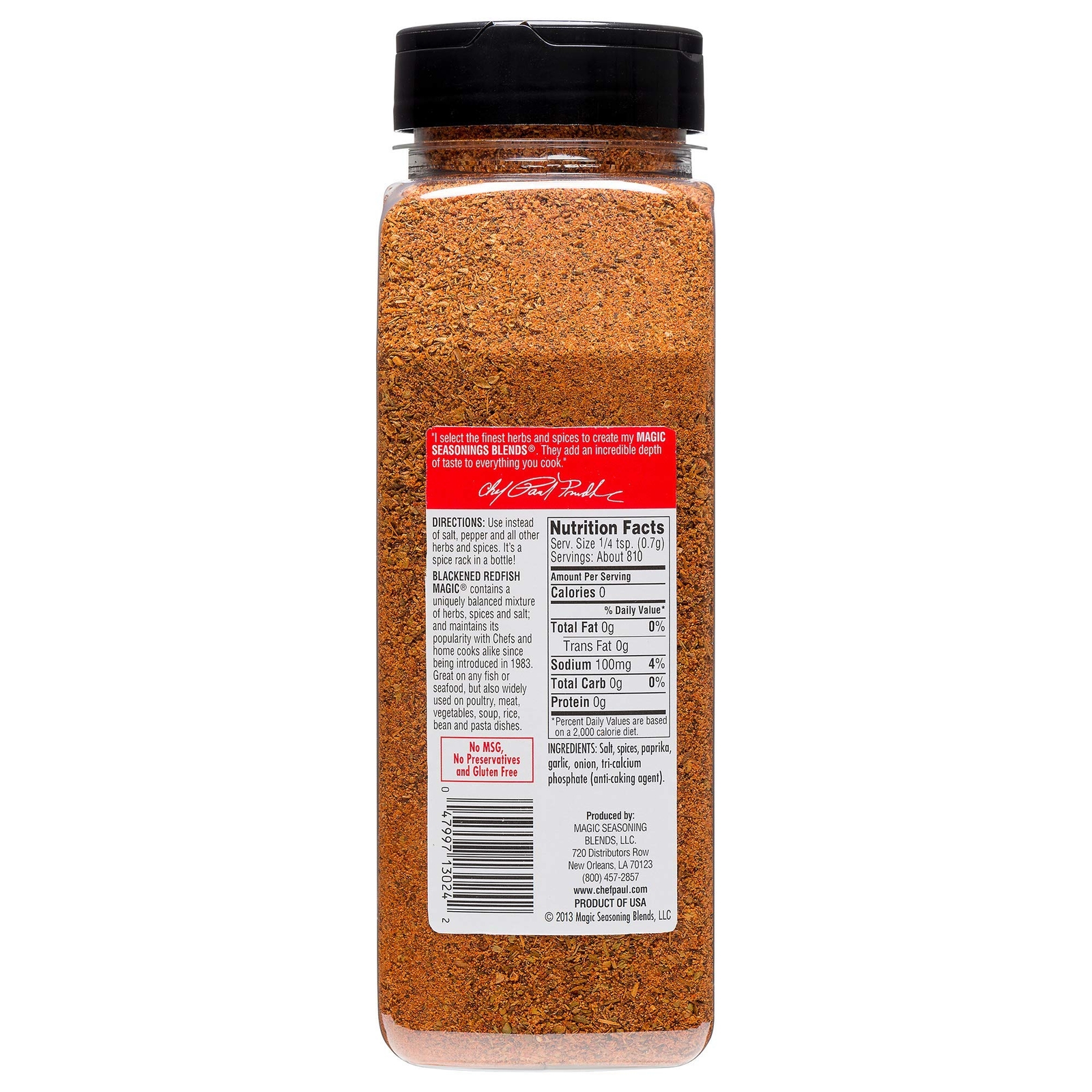 Chef Paul Prudhomme Magic Seasoning Blackened Redfish 20 Ounce Pack