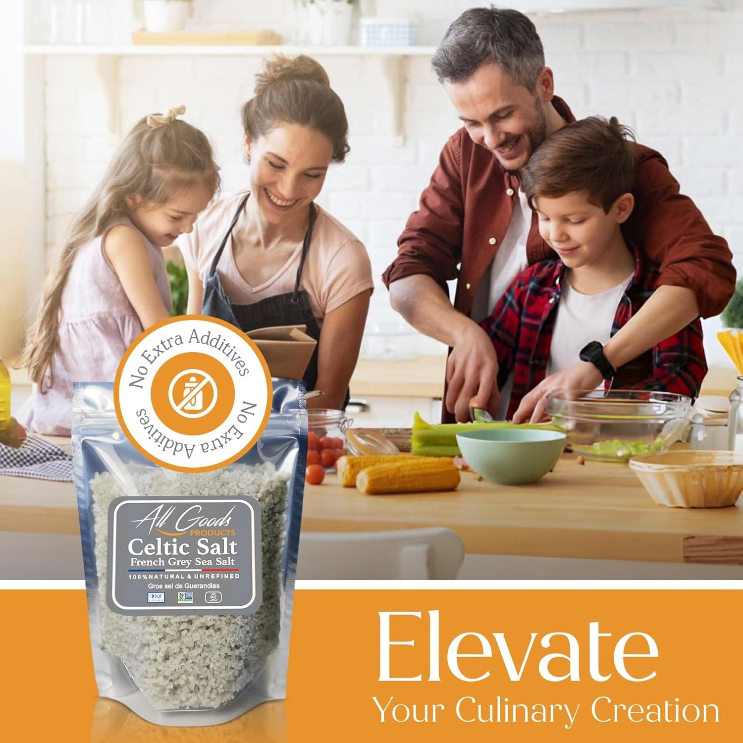 All Goods 5Oz Coarse, Hand Harvested Celtic Salt Organic 82 Minerals Coarse, Fr