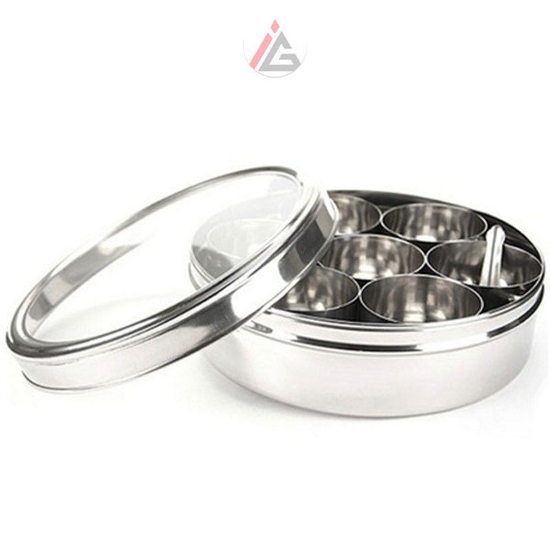 Stainless Steel Masala Dani (Spice Box) – 585 gm