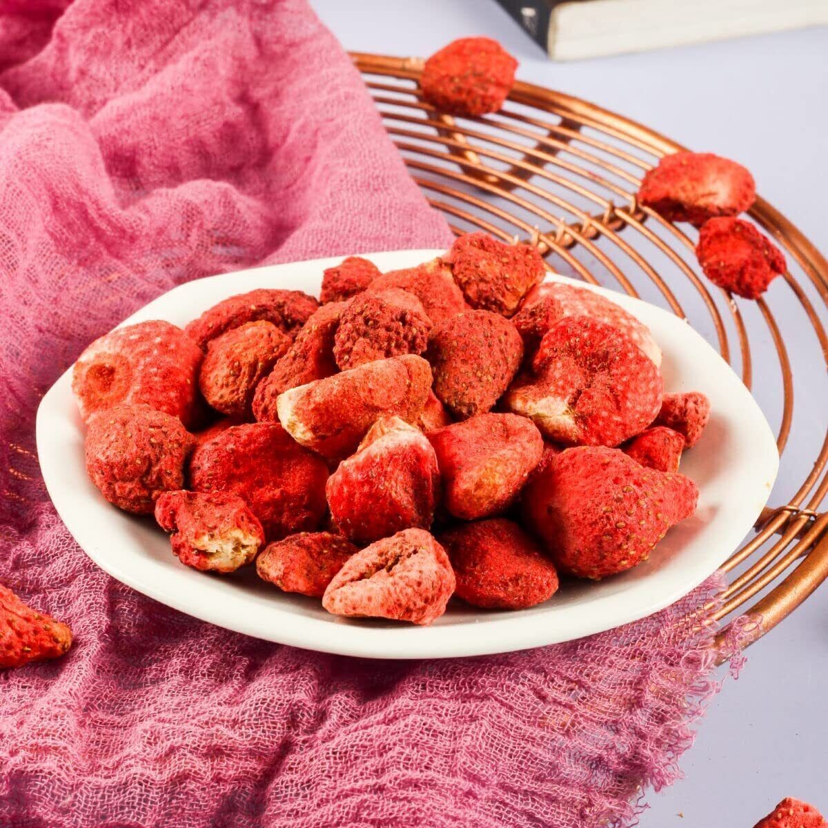All Natural Freeze-Dried Whole Strawberry, Premium Quality, 40GM