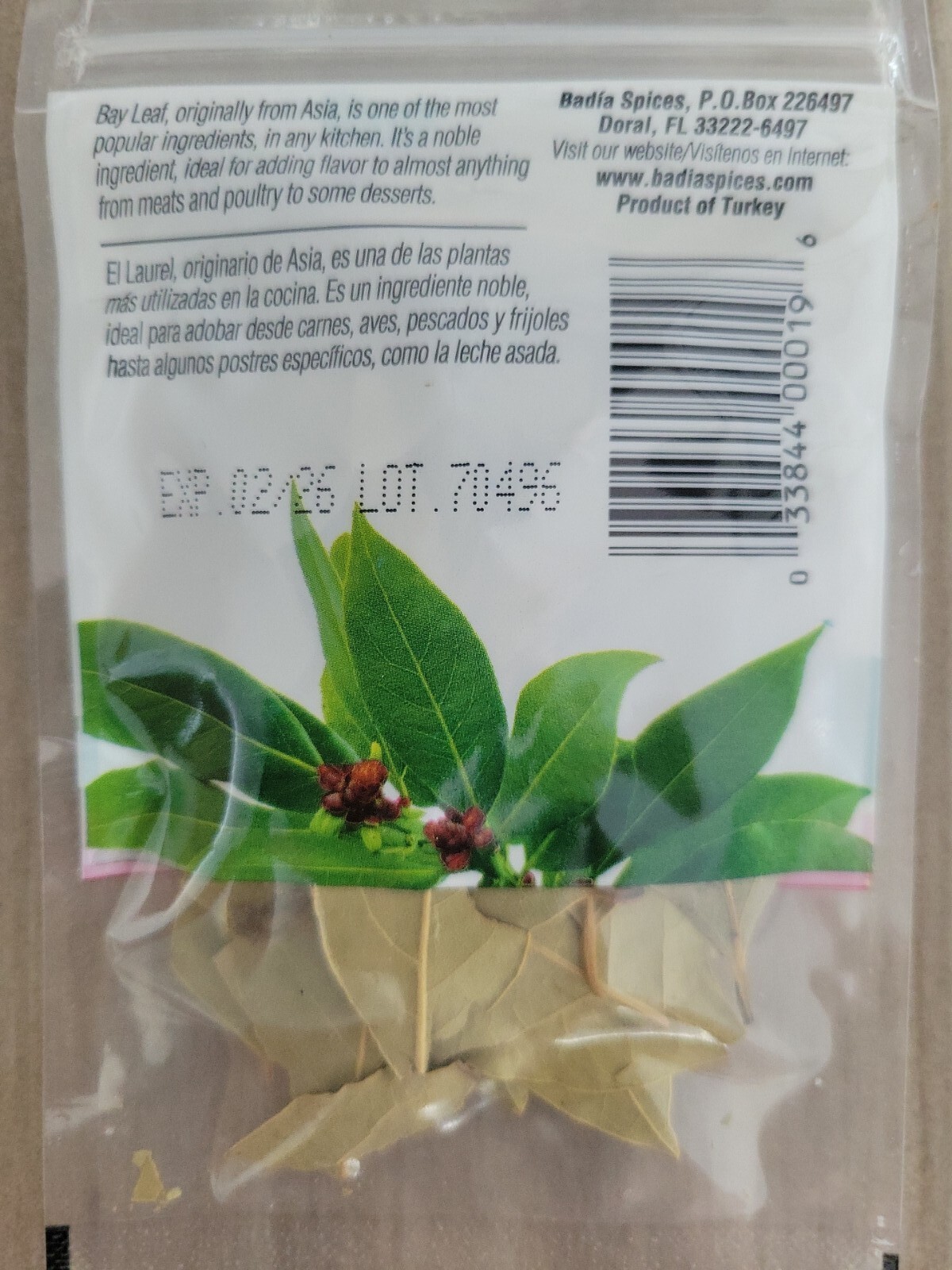 Badia Whole Bay Leaves .20oz Gluten Free! Hojas De Laurel