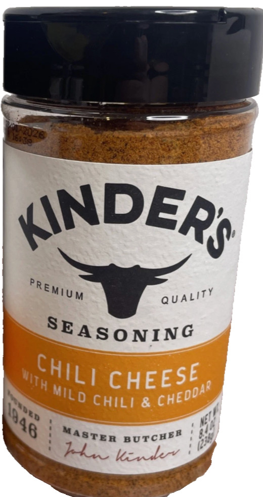 Kinder’s Chili Cheese Seasoning 8.4 Ounce Spice Mix Meat Vegetables Popcorn NEW