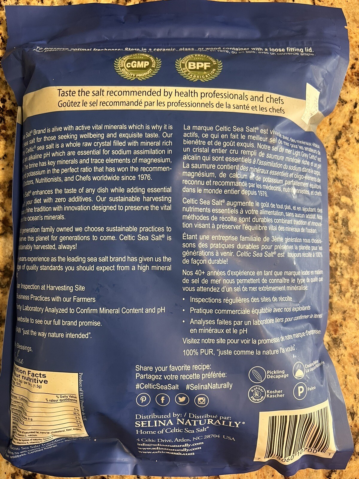 CELTIC SEA SALT LIGHT GREY COARSE MOIST HAND HARVESTED PERFECT MINERALS 5LB NEW 