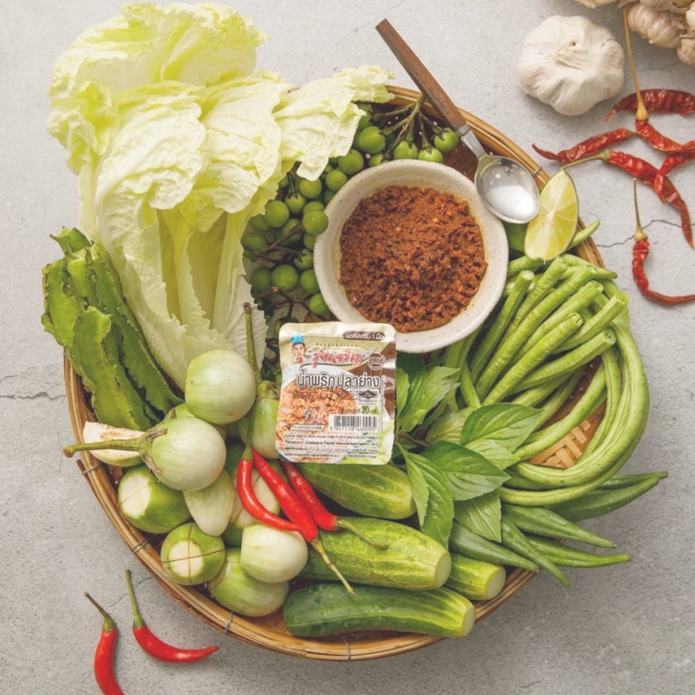 Grilled Fish Chili Paste Mini Cups Pack of 9 Thai Traditional Nam Prik Dip Snack