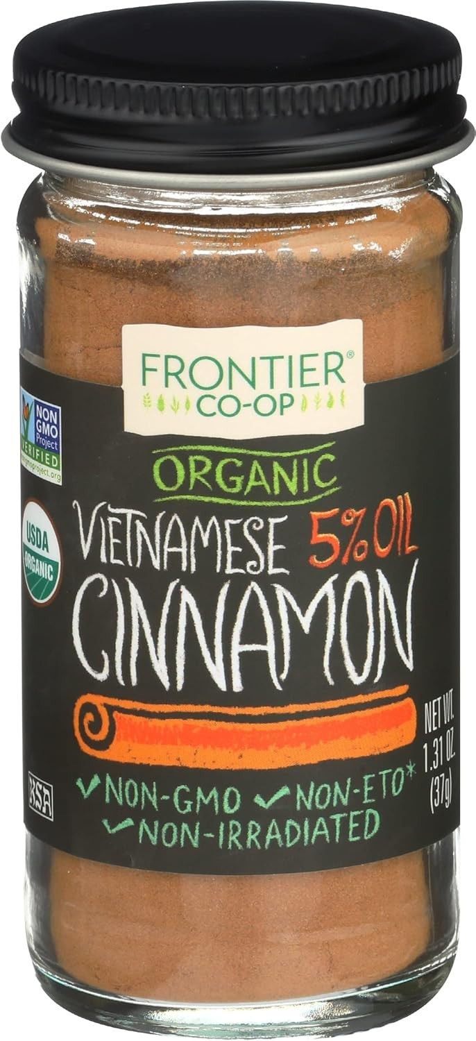 1.31 Ounce Bottle of Organic Vietnamese Cinnamon – Perfect for Baking