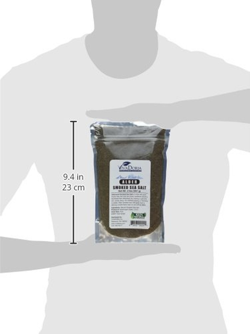 Alder Smoked Sea Salt, Alderwood Smoked Salt, Fine Grain (2 Lb)