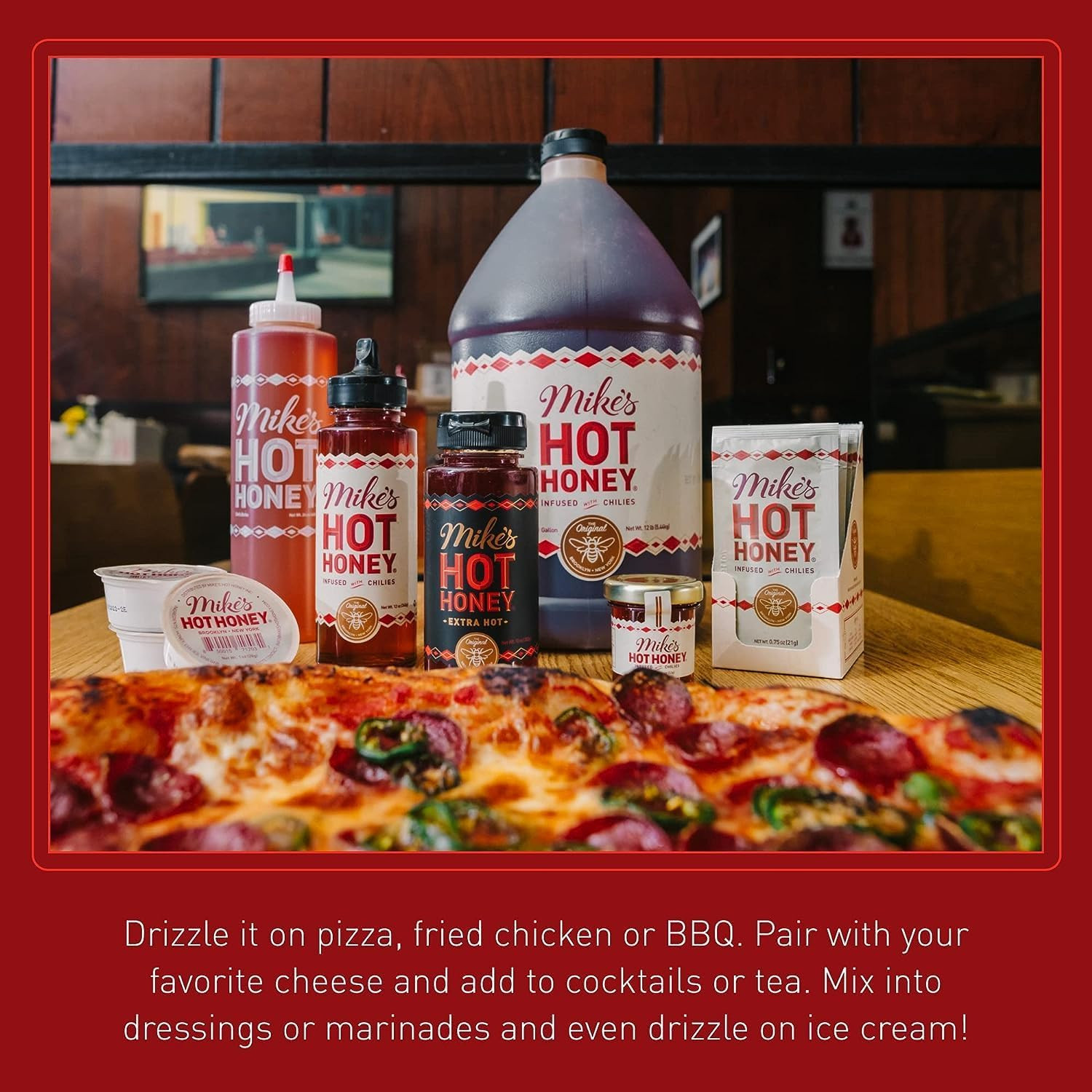 Mike’s Hot Honey 10 Ounce Sweet Heat Honey Infused with Chili Peppers