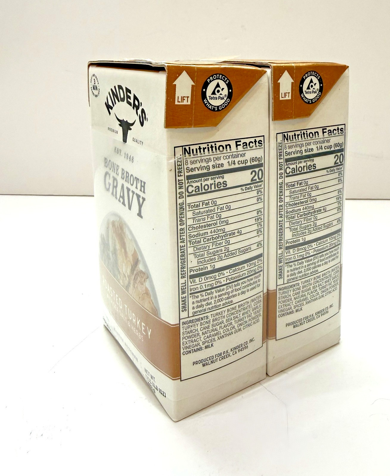 Kinder’s Roasted Turkey Bone Broth Gravy 4 Pack 17 oz. Best By 09/27, Delicious