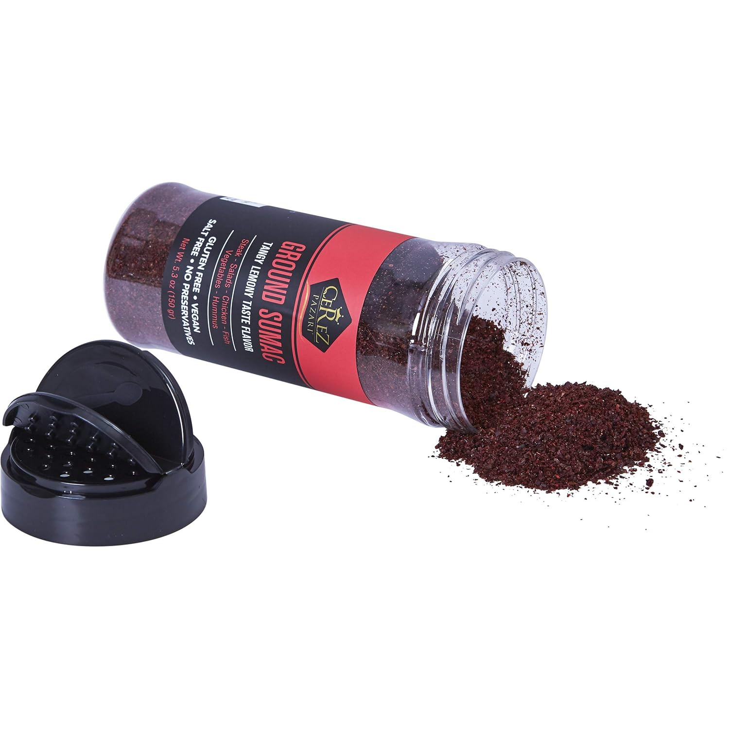 Cerez Pazari Sumac Spice Powder, Turkish Sumac Seasoning, Tangy Lemony Flavor, M