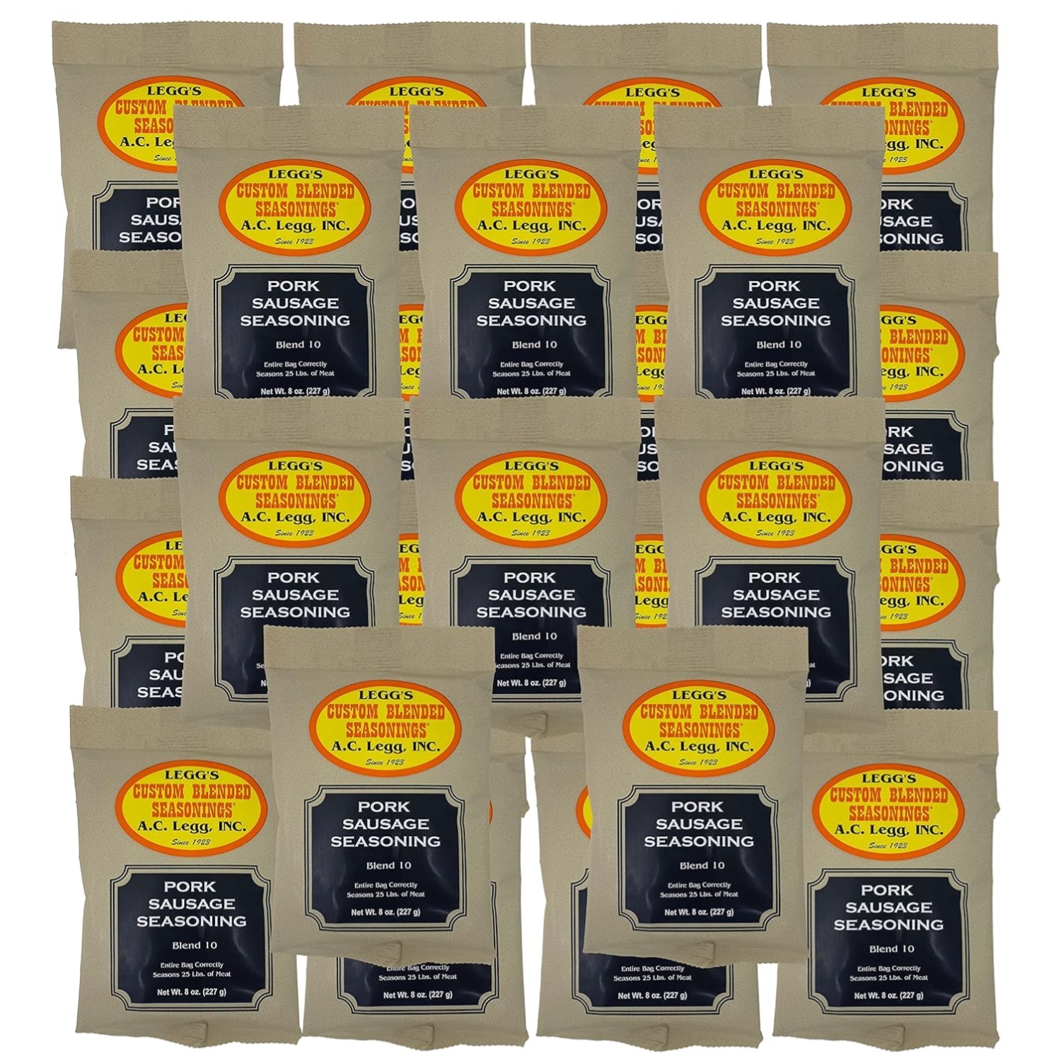AC Legg Blend 10 Sausage Seasoning – 8 oz, Pack of 24