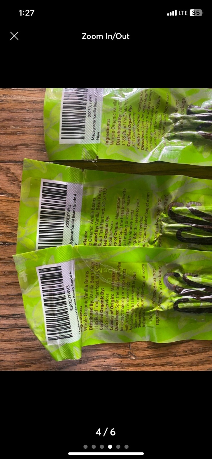 Organic Madagascar Vanilla Beans Whole Grade A Pods for Vanilla Extract & Baking