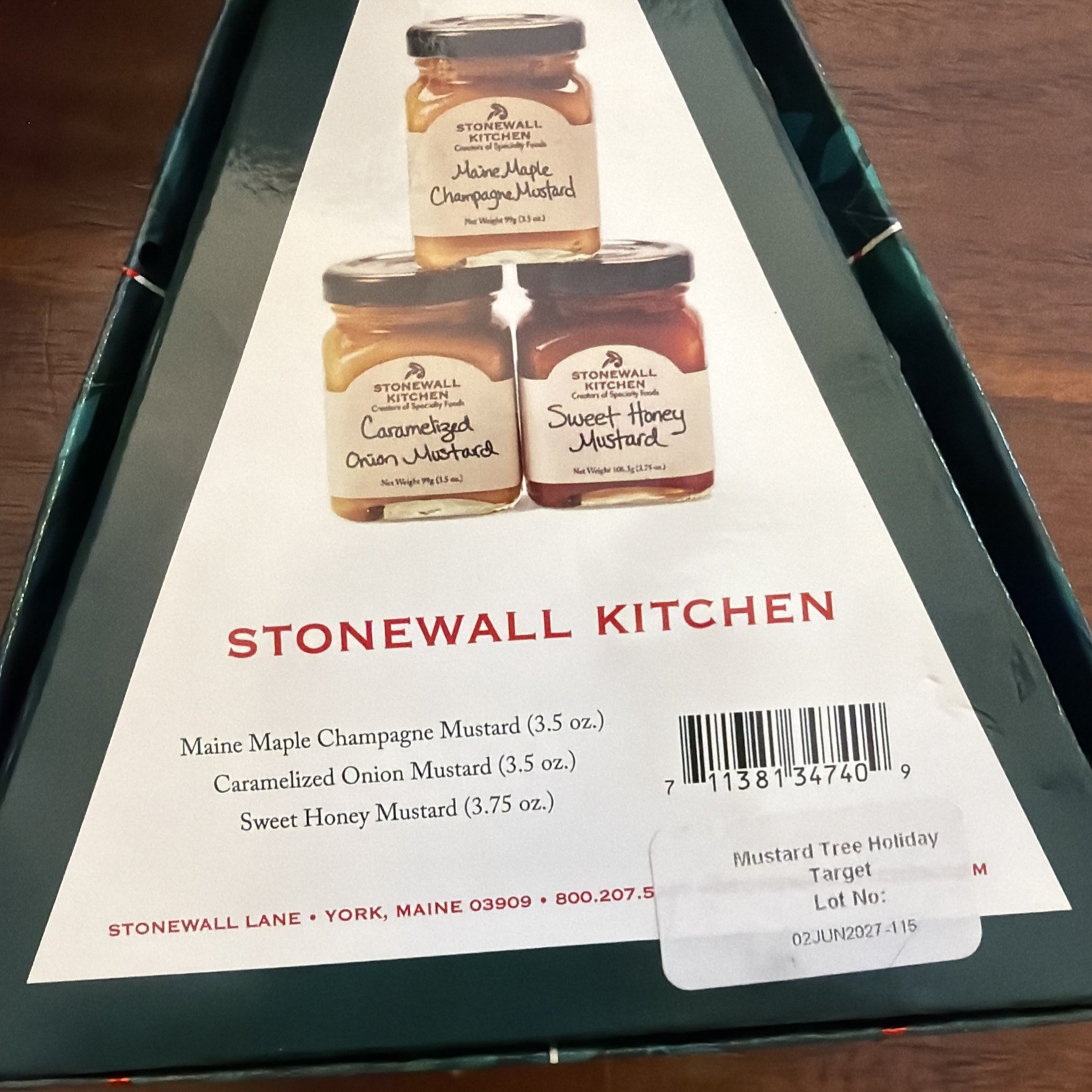 Stonewall Kitchen MUSTARD SET Maple Champagne Carmelized Onion Honey Flavor