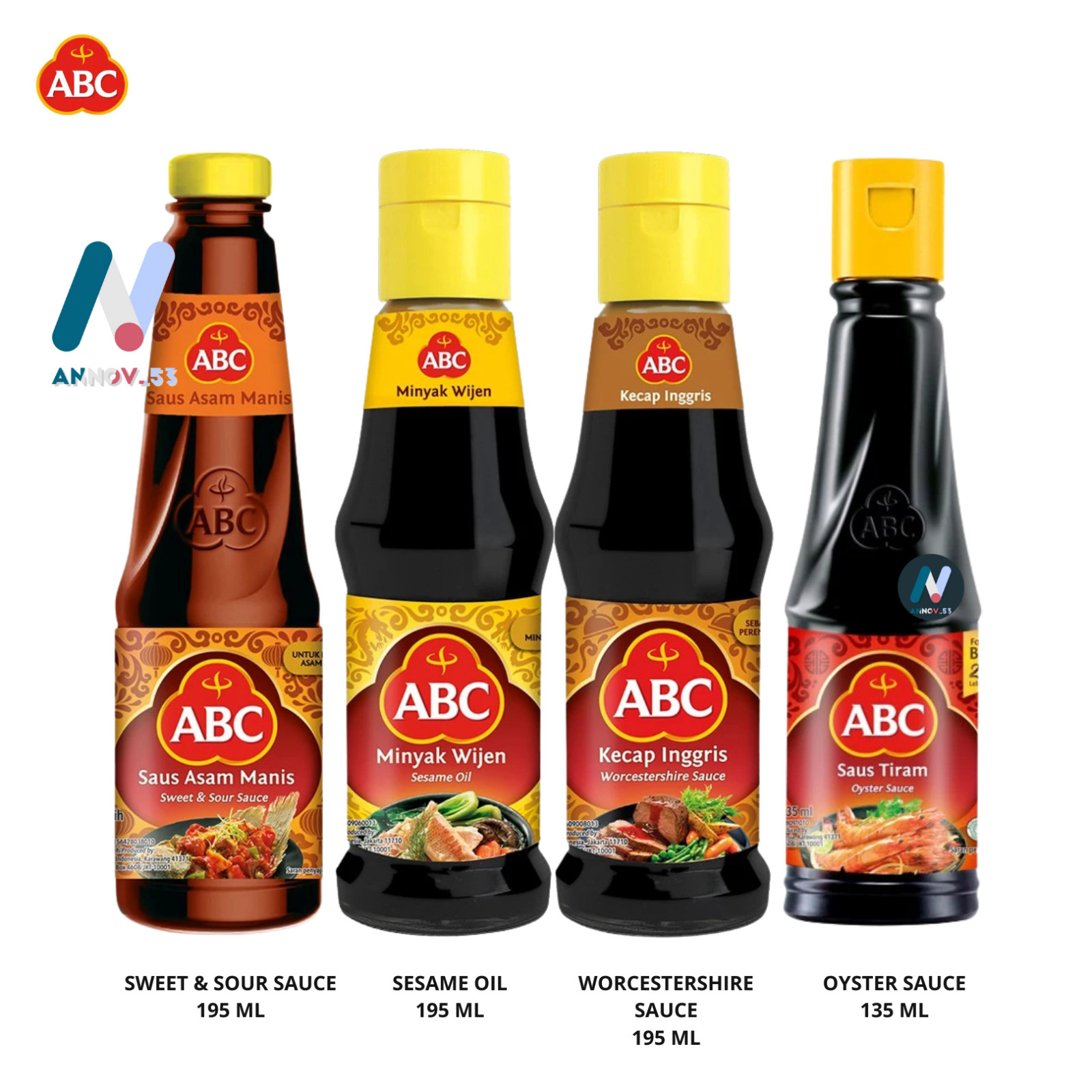 ABC Sesame Oil Sweet Sour Oyster Dipping Sauce Ketchup Delicious Savory Flavor