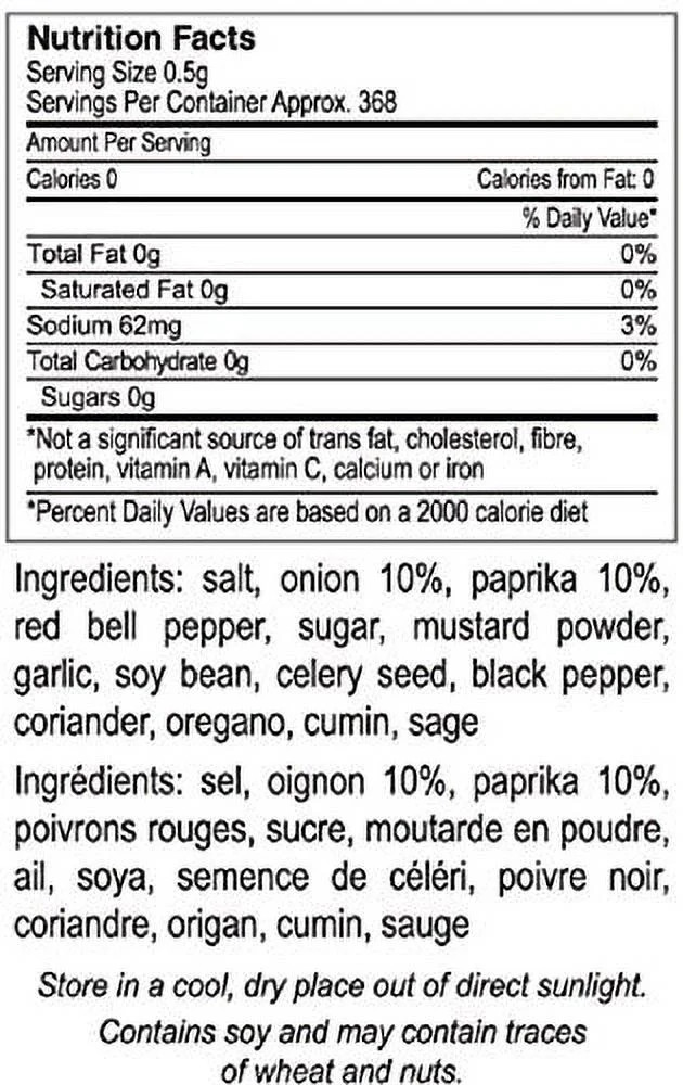 Large “Roast Vegetables & Fries” Seasoning Gourmet Collection Spice Blend 7.58oz
