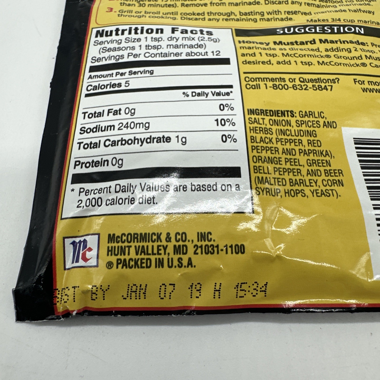 McCormick Grill Mates Backyard Brew Marinade 1oz BB 2019 Discontinued