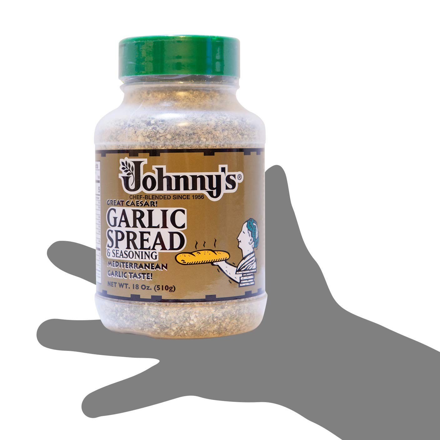 Johnny’s Garlic Spread & Seasoning, 18 Oz 18 Ounce (Pack of 2), Gold/green