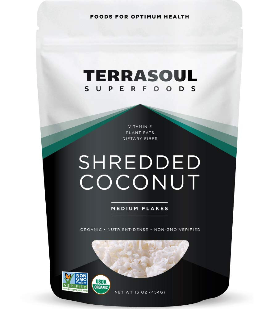 Organic Coconut Flakes, 1 Lb – Medium Flakes | Unsweetened | Perfect for Baking