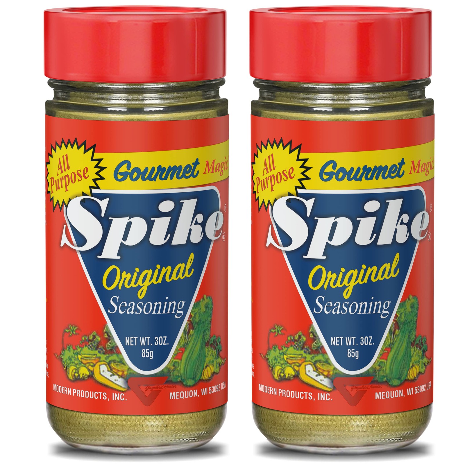 Spike Original All-Purpose Seasoning Salt, Herb, Veggie & 3 Ounce (Pack of 2)