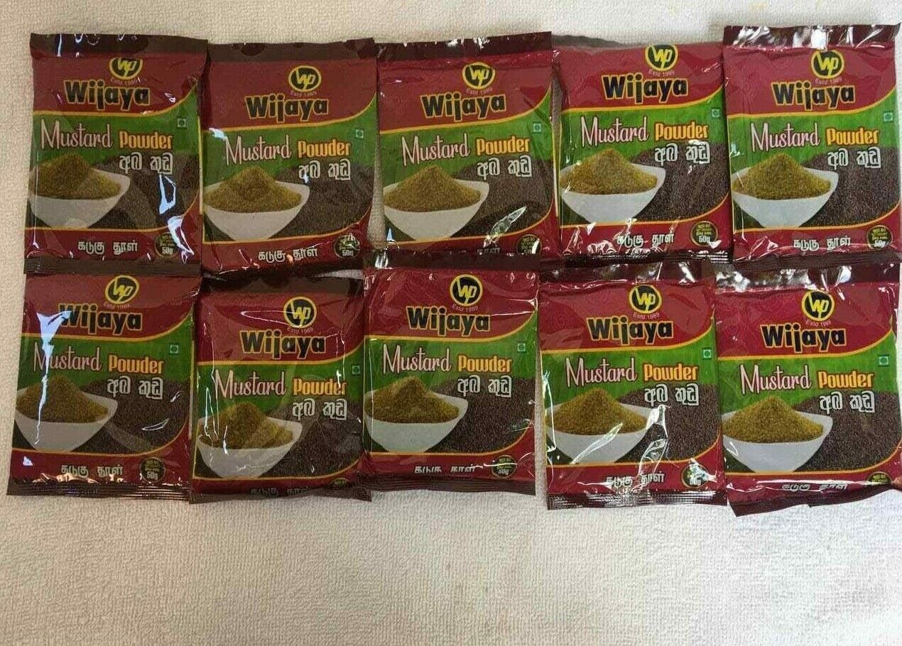 WIJAYA MUSTARD POWDER 100% Pure Natural Sri Lanka Spices Organic Ceylon 100g New