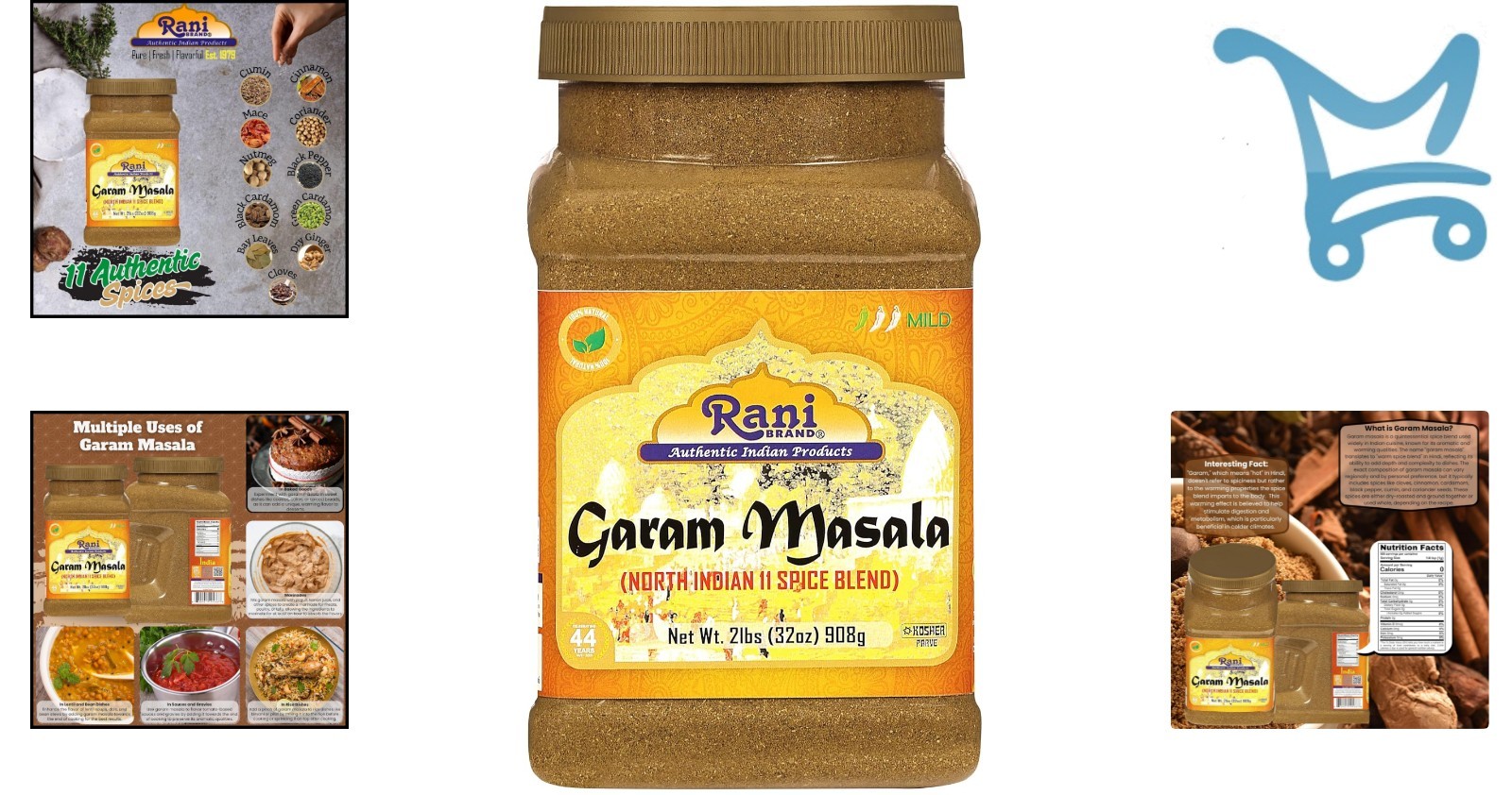 Indian Garam Masala Spice Blend 2lb All Natural Kosher Gluten-Free