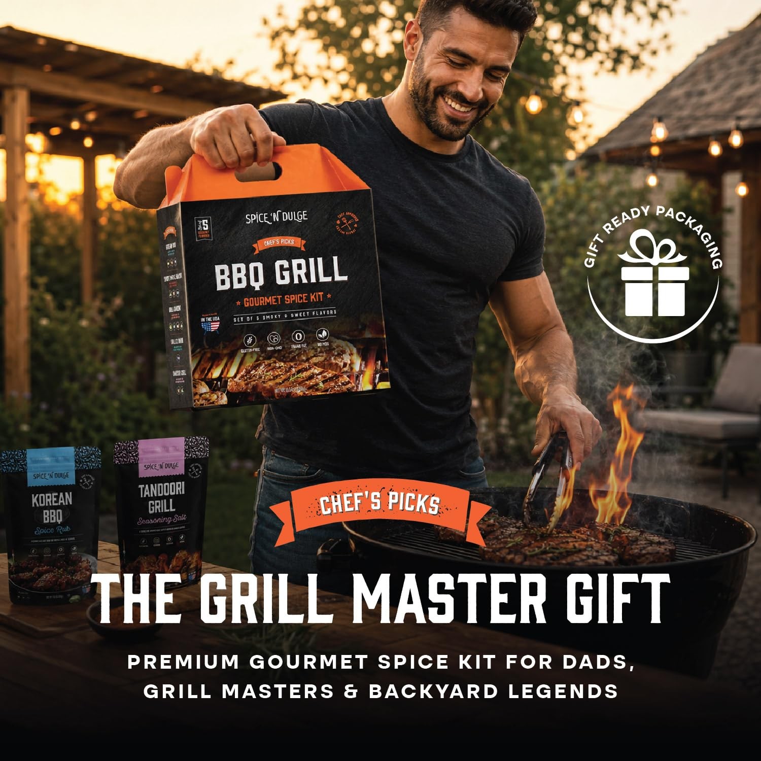 BBQ Grilling Rubs & Grill Seasonings Gift Set, 5 Gourmet Smoking Spice Rub Pa…