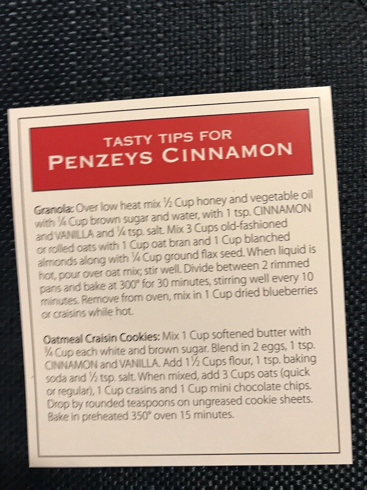 Penzeys Spices JOY OF CINNAMON GIFT BOX SET of 3 Jars Christmas or any Occasion