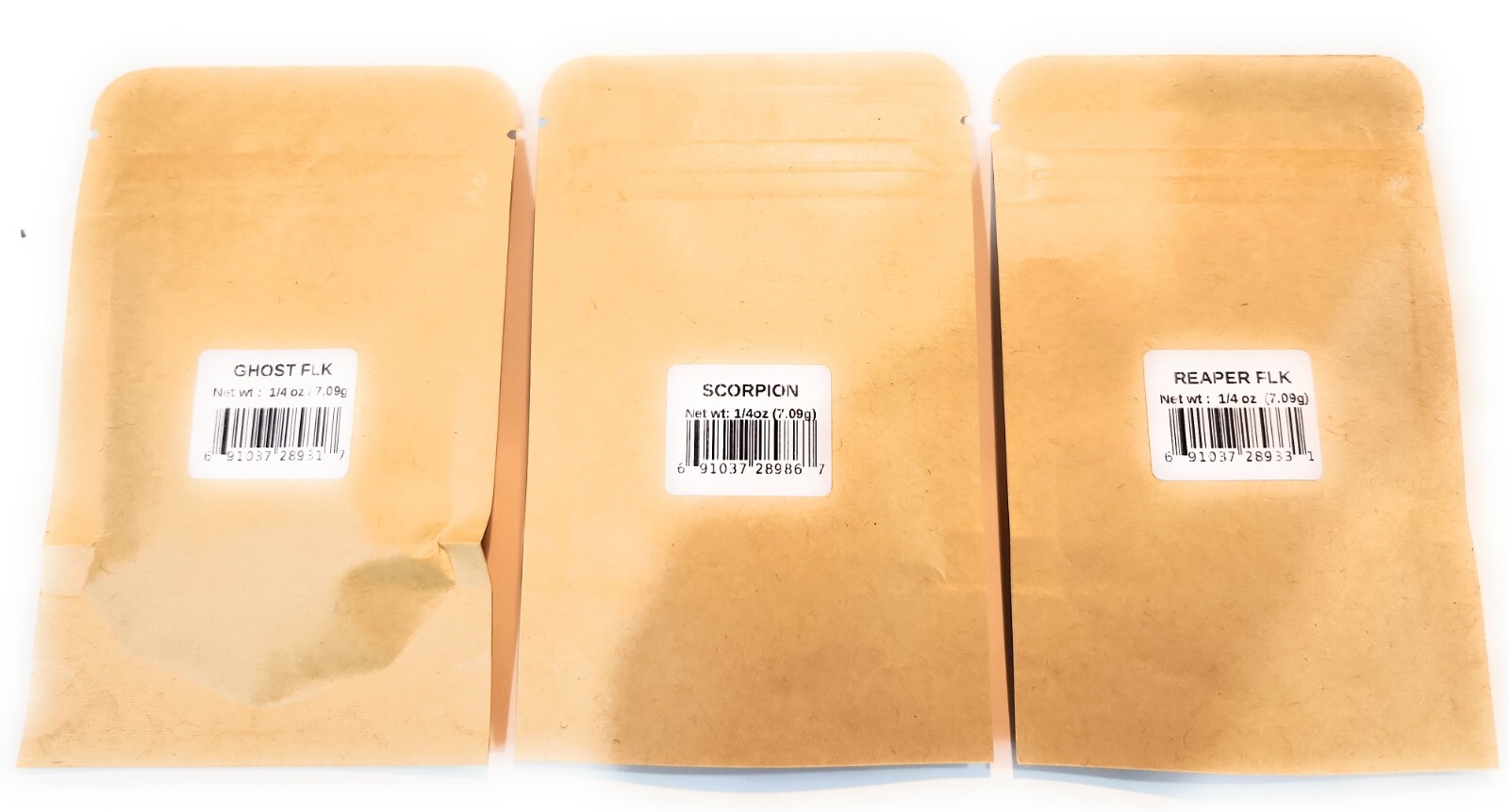3/4oz FLAKE Variety Pack – Ghost / Scorpion / Carolina Reaper *Super HOT*