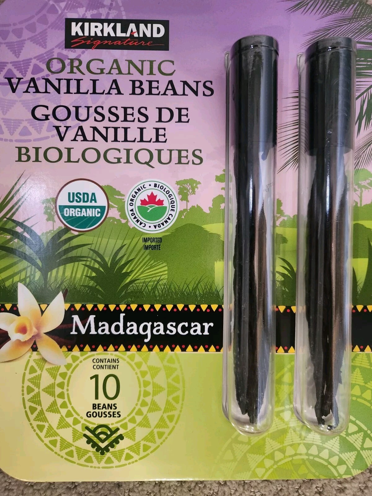 Kirkland Signature Organic Madagascar Vanilla Beans, 10 Count