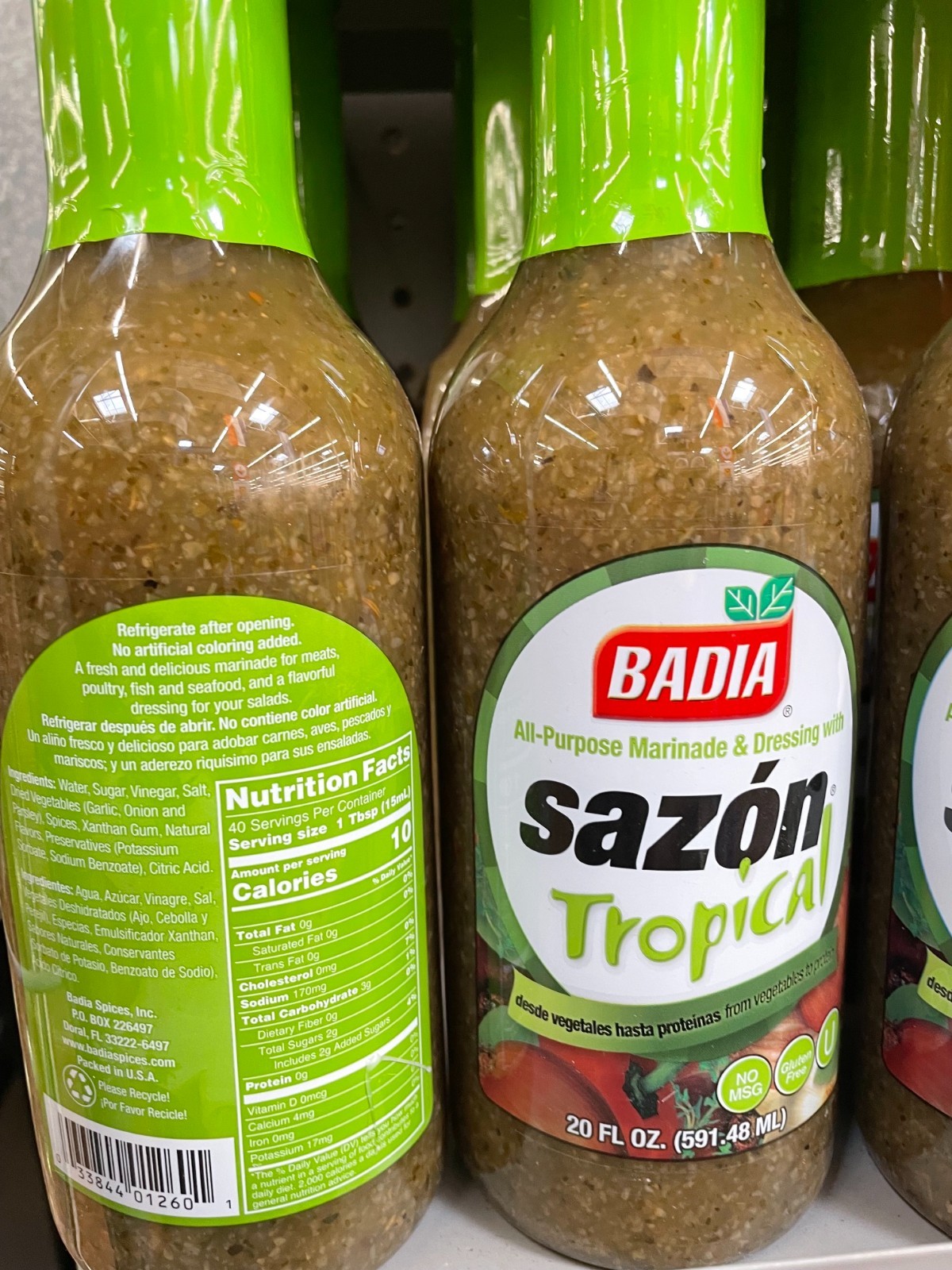 5 Pack Iberia Badia Sazon Tropical Marinade & Dressing 20 oz Bottles Cooking SCE
